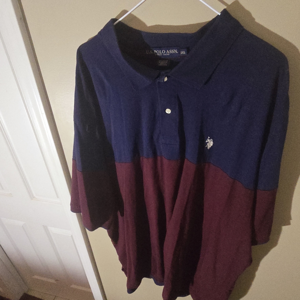 U.S. Polo Assn. Men's Navy and Burgundy Polo Shirt